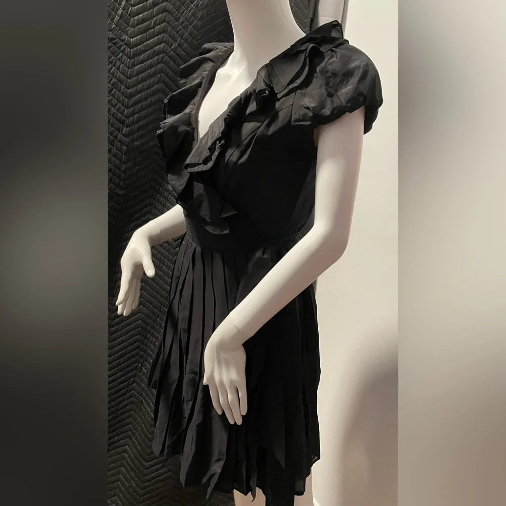 Forever 21 black wrap-tie dress, size small - Picture 3 of 5